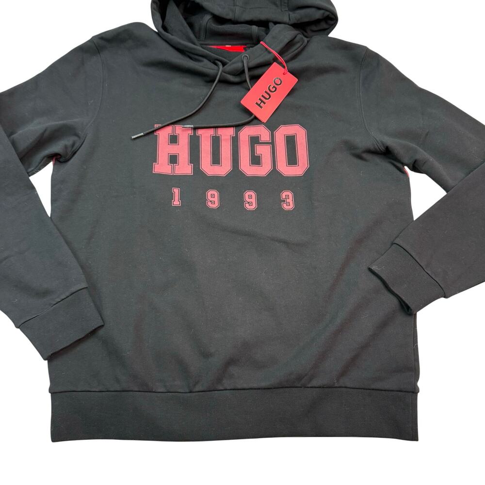 HUGO Hugo Boss Dimolu Graphic Sweatshirt Hoodie Black Red Size M NWT Streetwear